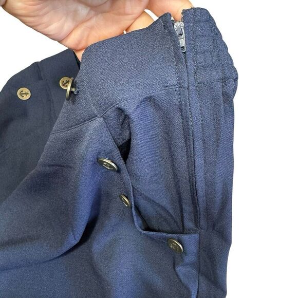 ModCloth Pants Cambridge Nautical Wide Leg Trousers Navy Sz 1X - Picture 5 of 11